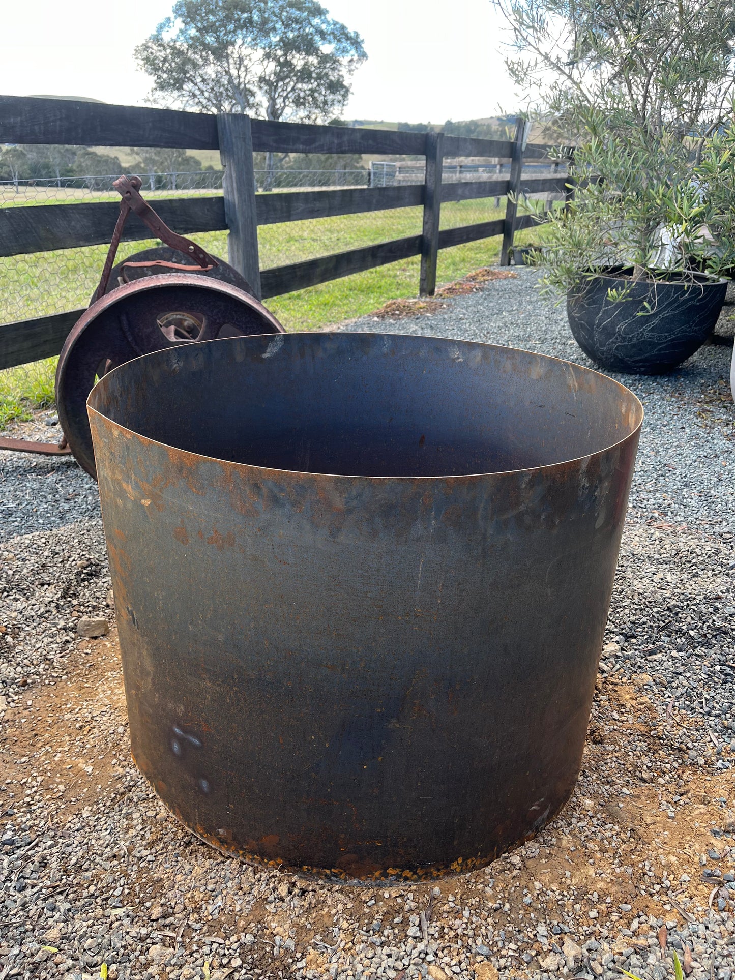 Custom Core-Ten Steel Circular Planter