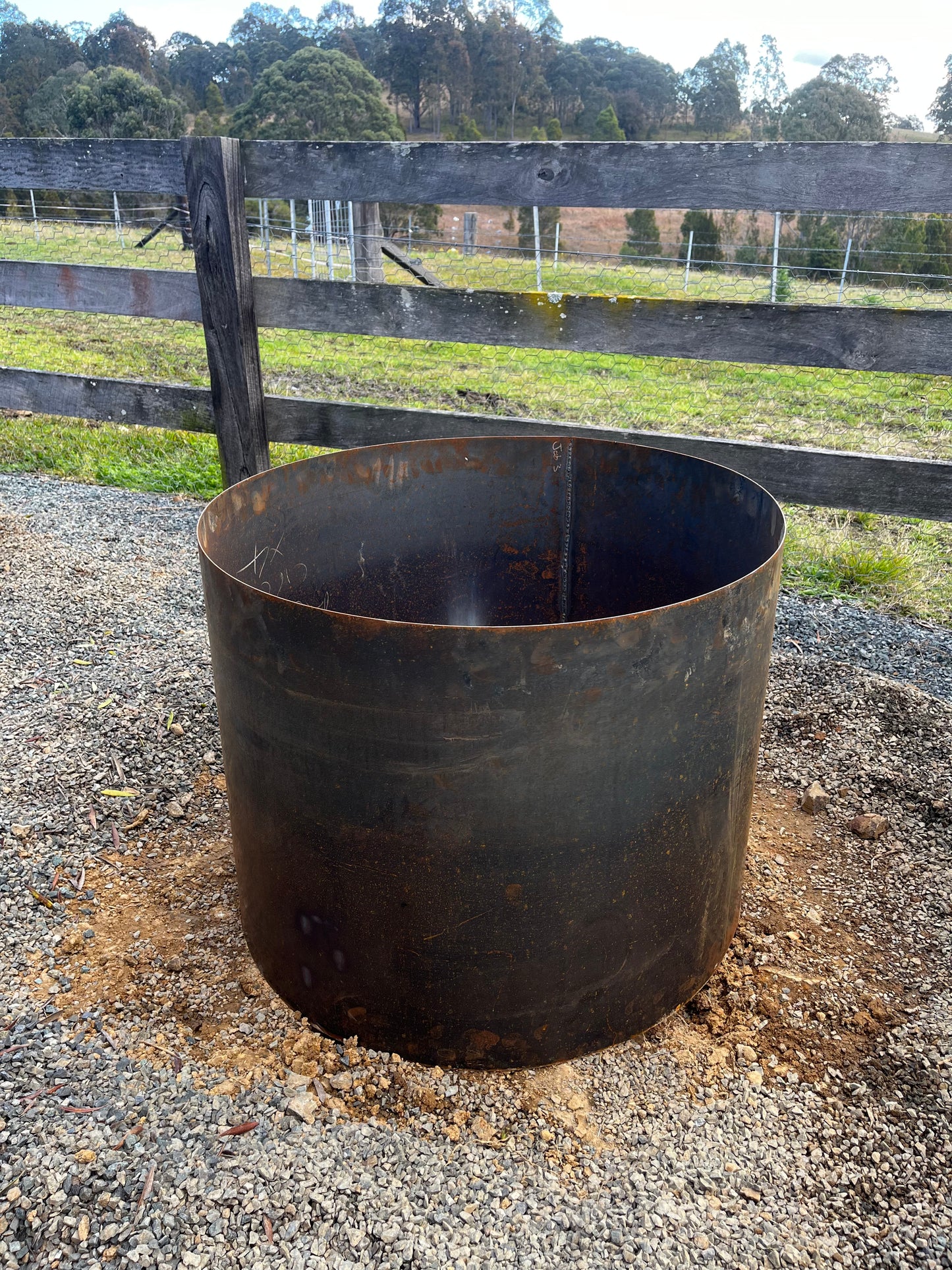 Custom Core-Ten Steel Circular Planter